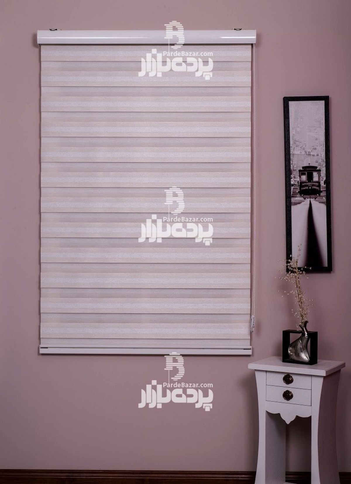 پرده زبرا تک سایز ELGIN V-03