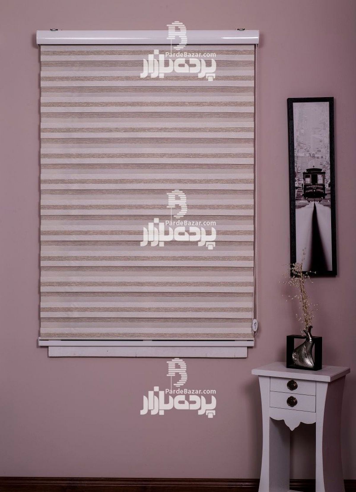 پرده زبرا تک سایز ELGIN V-05