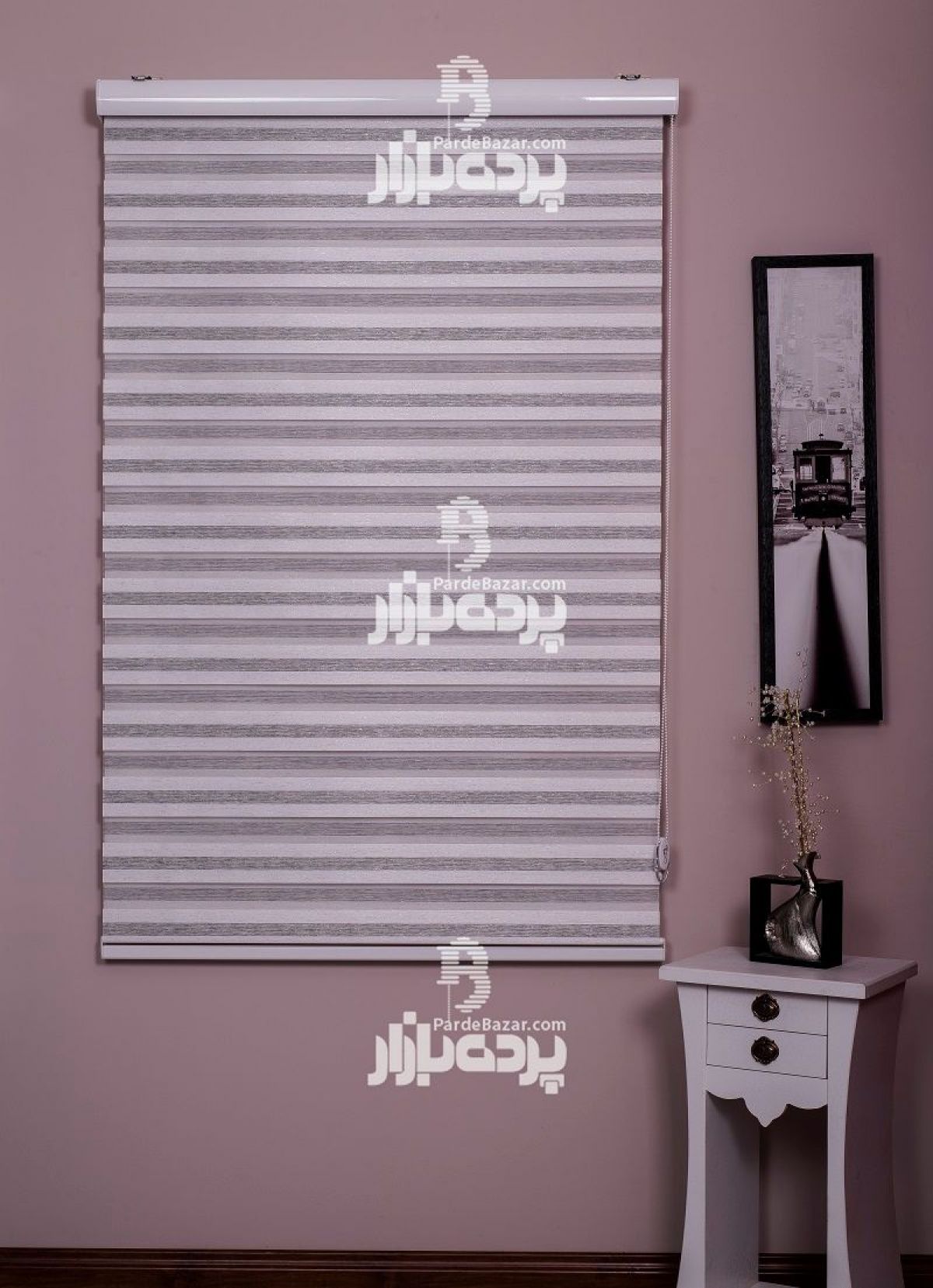 پرده زبرا تک سایز ELGIN V-08