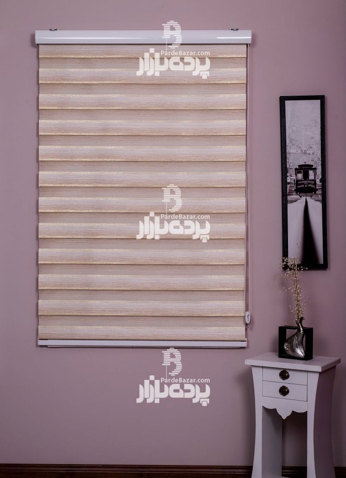 پرده زبرا تک سایز DIANA V-103