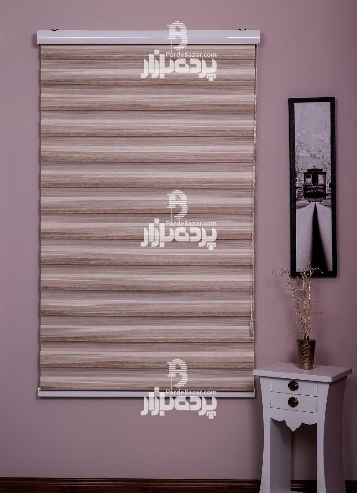 پرده زبرا تک سایز BRISTOL V-07