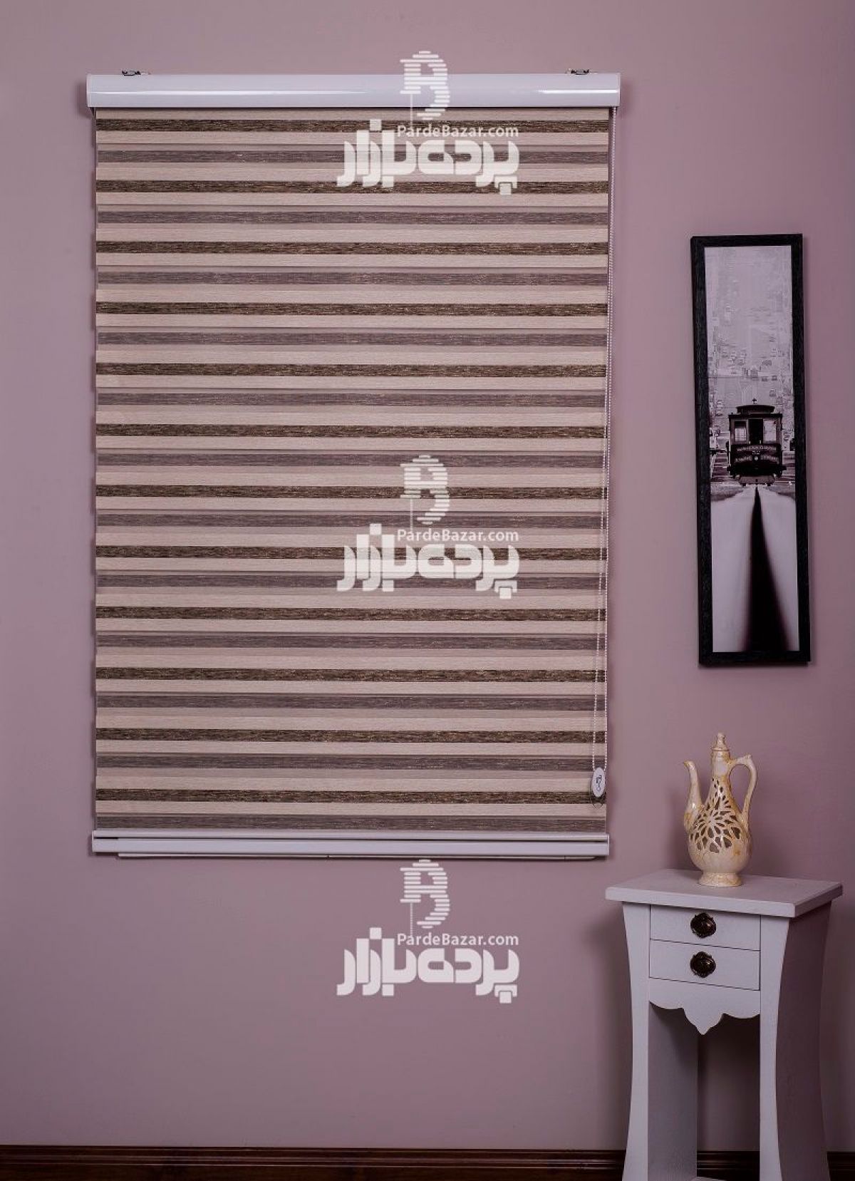 پرده زبرا تک سایز ELGIN V-06