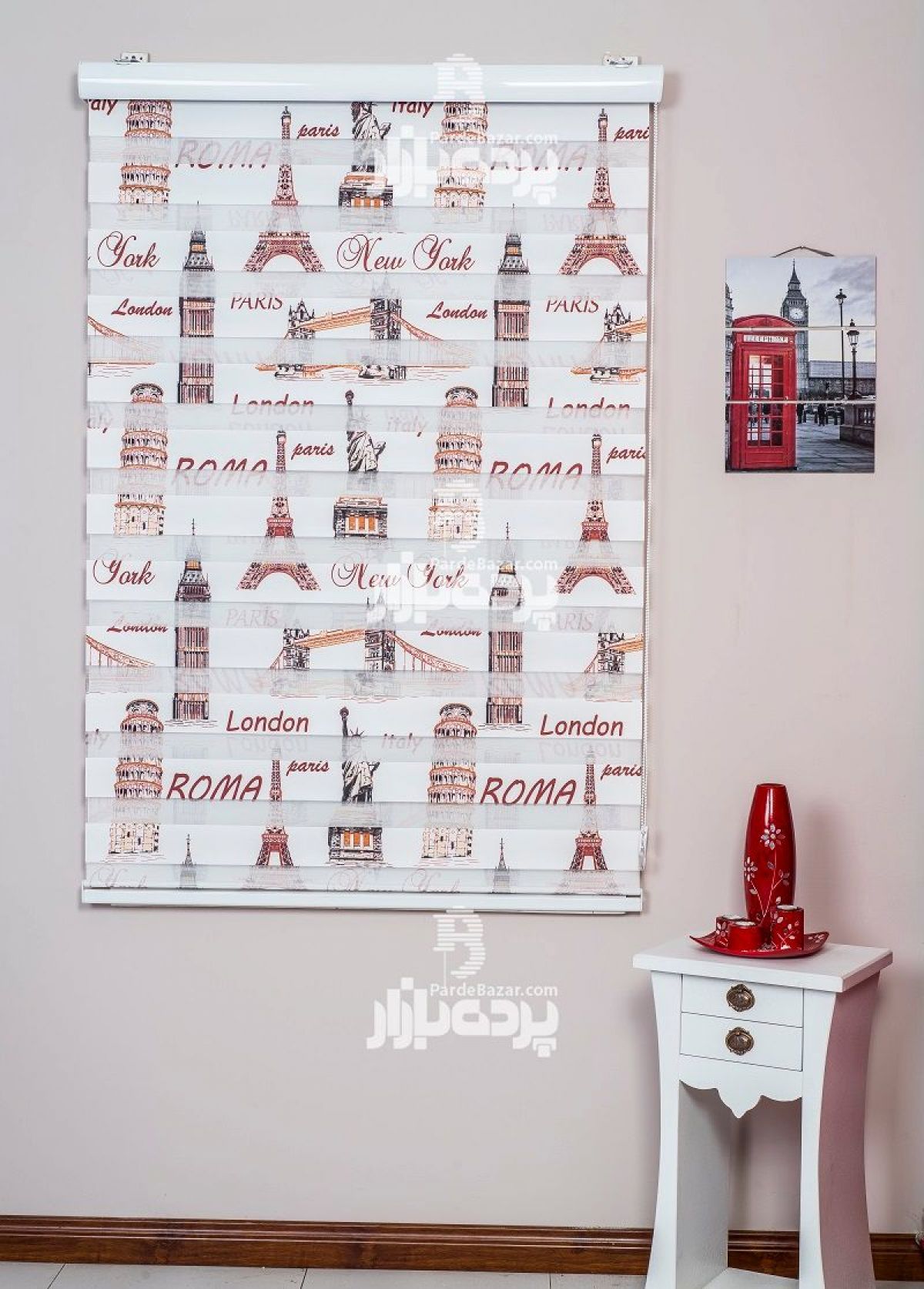 پرده زبرا تک سایز DZ1011 V-01