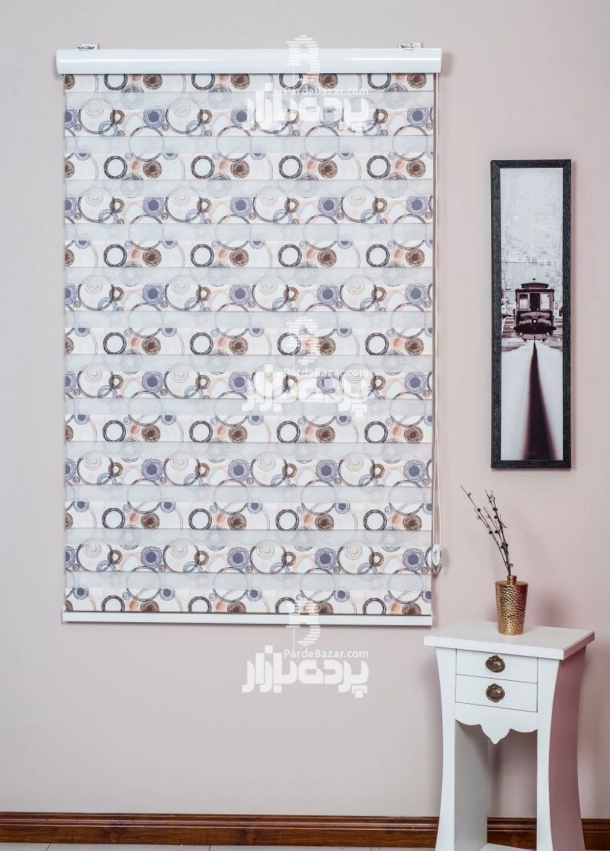 پرده زبرا تک سایز DZ1007 V-01