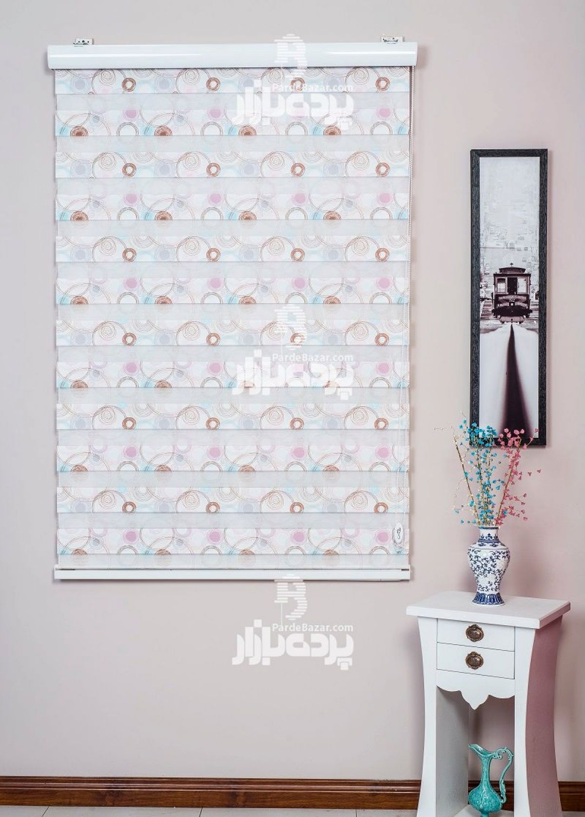 پرده زبرا تک سایز DZ1007 V-02