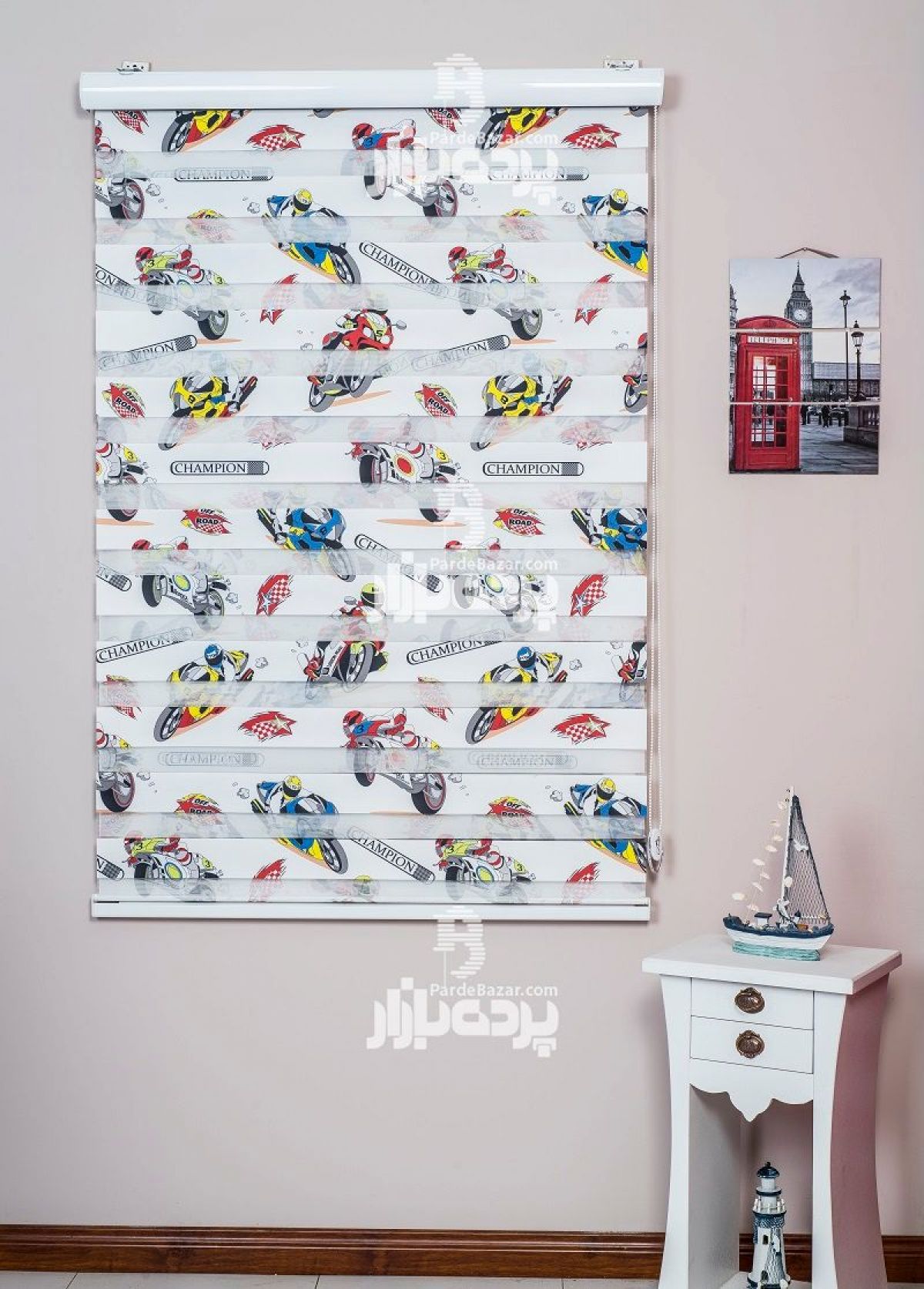 پرده زبرا تک سایز DZ1009 V-01